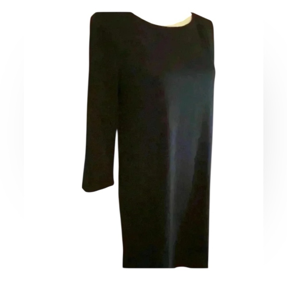 H&M Womens Black Classic Midi Longer sleeve comfortable velour small Dress